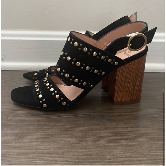 J.Crew Stella Heels in Studded Suede NEW - Picture 4 of 6